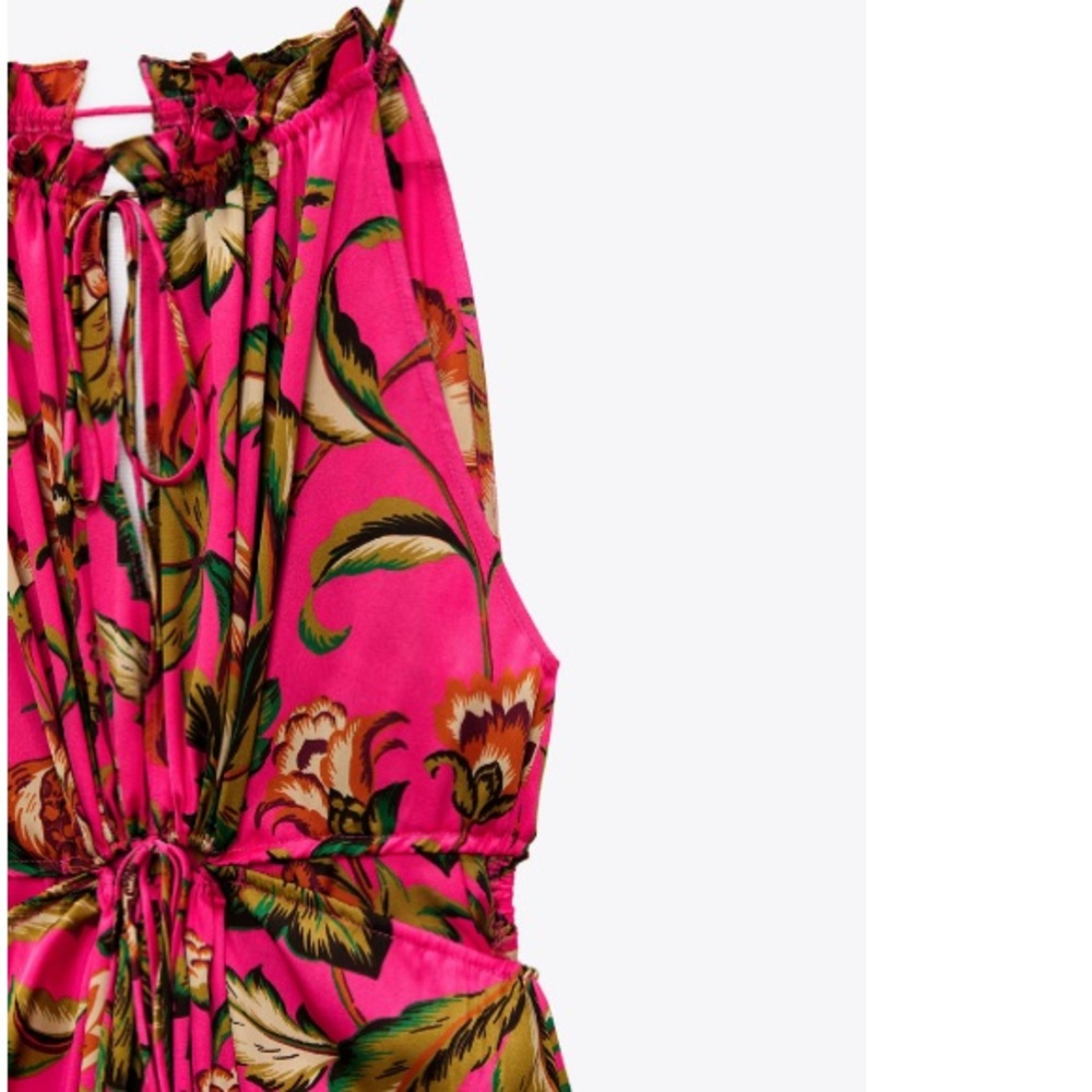 Zara cut out printed pink jumpsuit - Picture 10 of 14